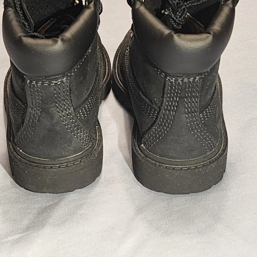 Timberland Premium Waterproof Toddler Boys Size 6‎ Black Leather Boots 12807